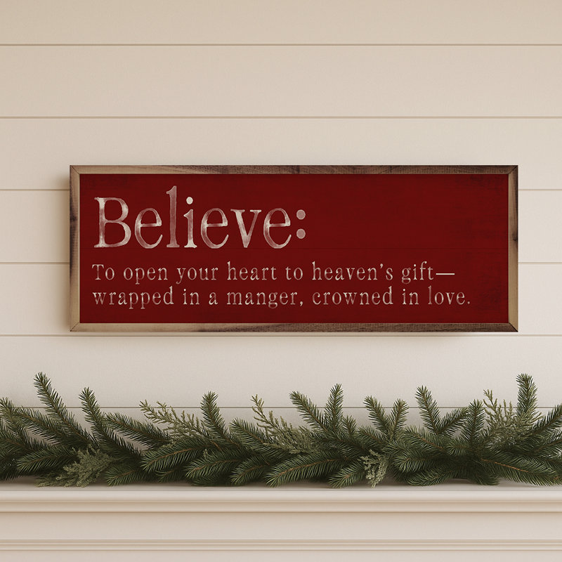 Believe Definition, 12" H x 36" W