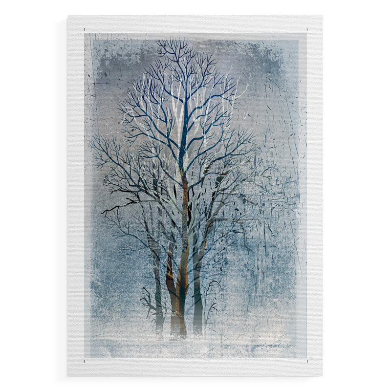 Arbre d'argent I - impression sur toile seulement - NON-CADRE, H 36 po x l 24 po