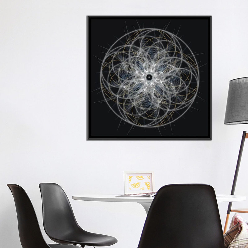 «Positif énergie I», impression sur toile tendue, H 37 po x l 37 po x P 1,5 po, Toile encadrée noire, Pas de tapis