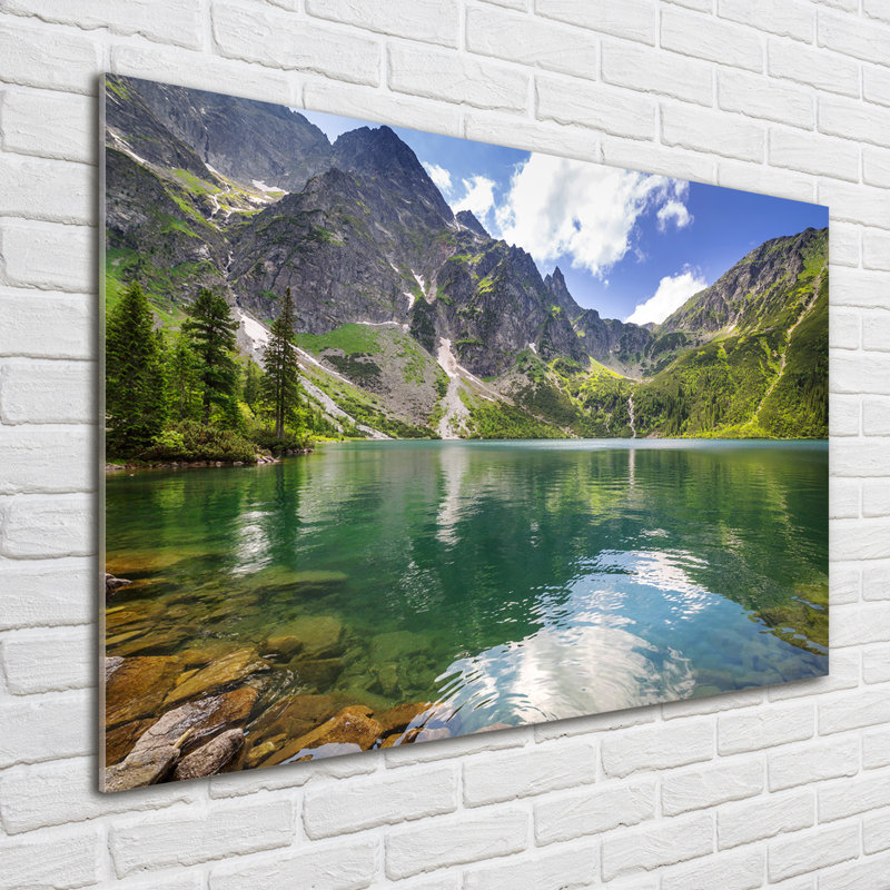 Sea Eye Of The Tatra Mountains - No Frame Print on Glass