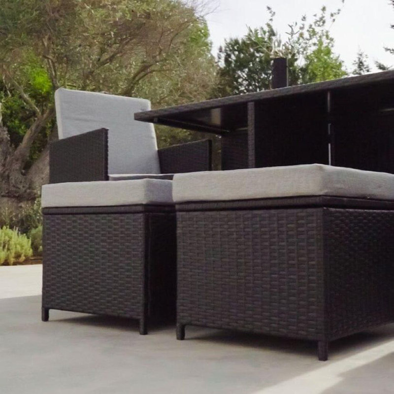 Allexia Patio Dining Set , No, Black