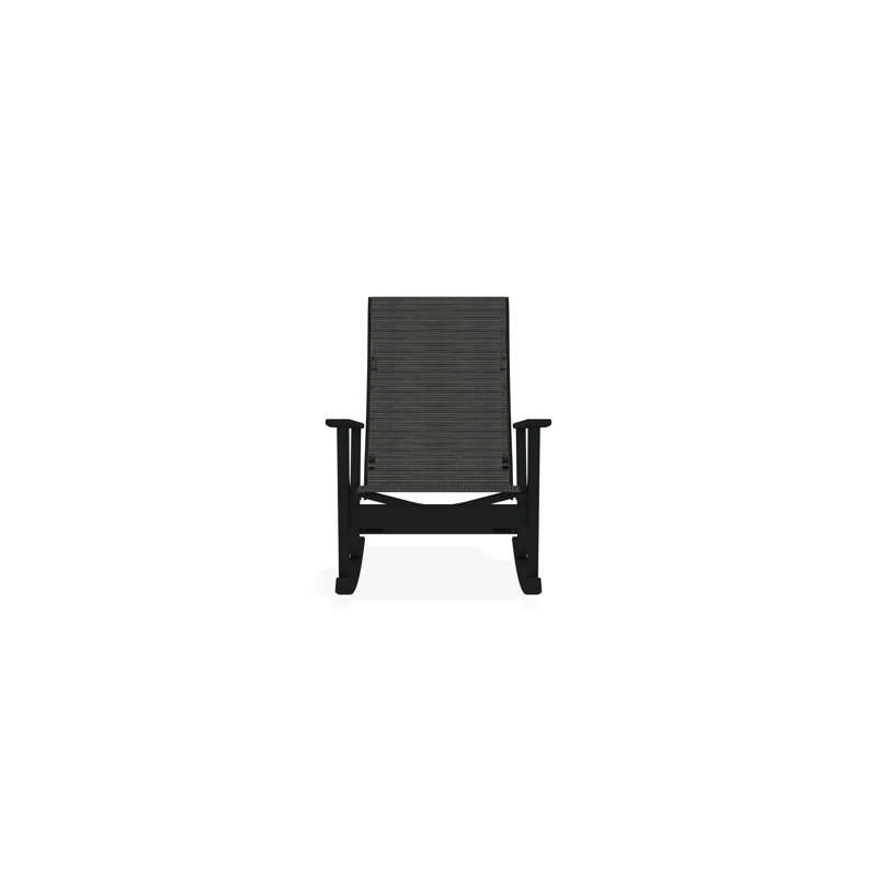 Fauteuil berçant Wexler, Noir, Alliage Sunbrella®