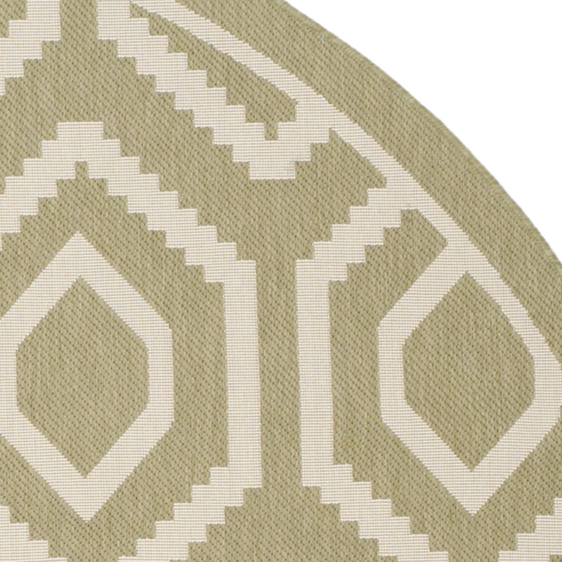Tapis à motif géométrique Deedrick, Rond 7 pi 1 po