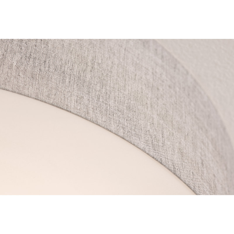 Plafonnier encastré 1 lumière, Gris, H 5,5 po x l 19,25 po x P 19,25 po