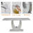 7 Piece - Marbled Dining Table Set-1498344899