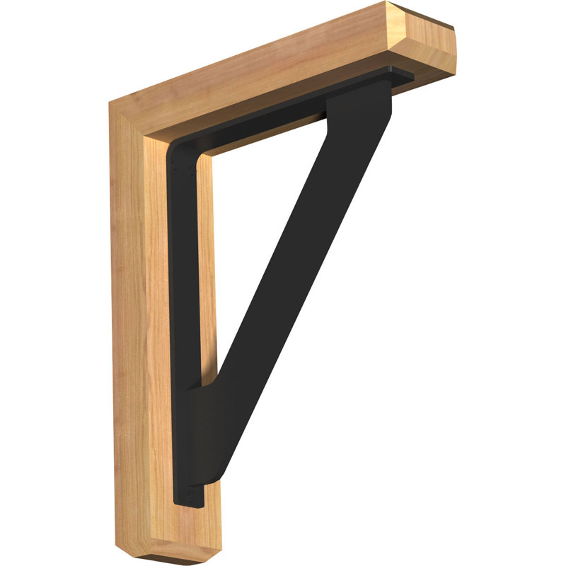 Support de fer simple 4 po Craftsman, H 12 po x P 9 1/2 po, Cèdre rouge de l'Ouest l 3 1/2 po x T 2 po (lisse