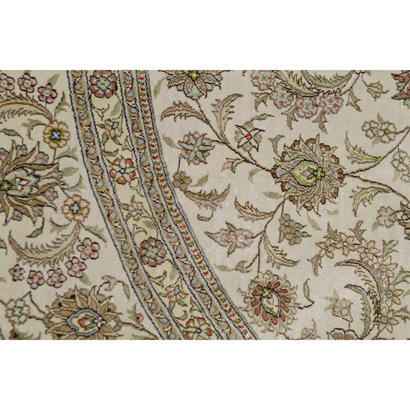 Hand Woven Silk Floral Area Rug