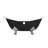 Kingston Brass Aqua Eden 72-Inch Cast Iron Oval Double Slipper Clawfoot Tub (7-Inch Faucet Drillings)-34130787