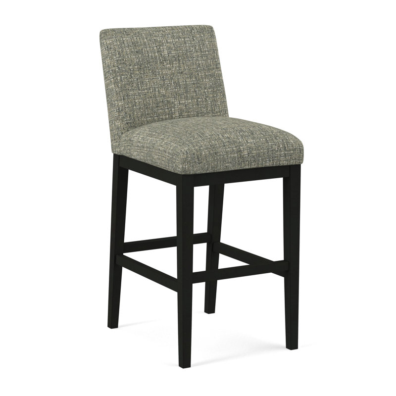 Upholstered Stool, Applause Coconut Husk, Black