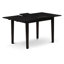 Ensemble de salle à manger 5 pièces comprenant une table rectangulaire et 4 chaises empilables en polyester, noir