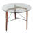 Trilogy Contemporary Round Dinette Table In Walnut Wood And Clear Glass By Lumisource-1306214354