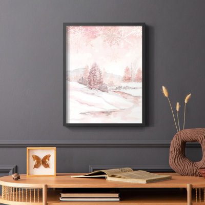 Blush Winter Framed Print - Solid Wood