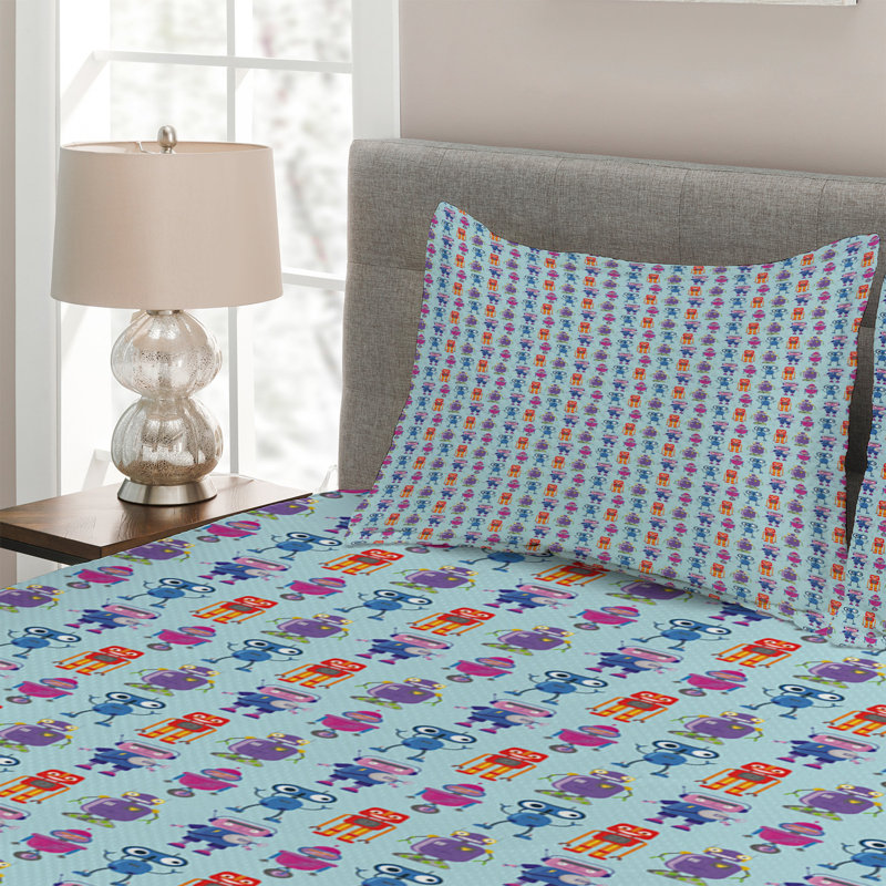 Polyester Coverlet, King Bedspread + 2 Shams