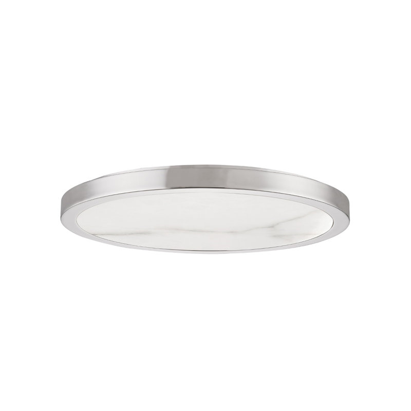 Woodhaven 1 - Light LED Flush Mount, Aged Brass, 1.5" H x 18" W x 18" D