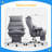 Executive Office Chair with Lumbar Support, Footrest, High Back Reclining Overstuffed Desk Chair with