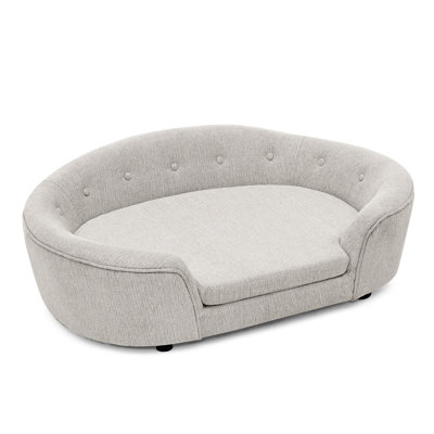 Beige Semi-Enclosed Pet Bed - Oval Dog With , Thick , And Short Legs For Dogs Beige, Bed, , Legs, Large