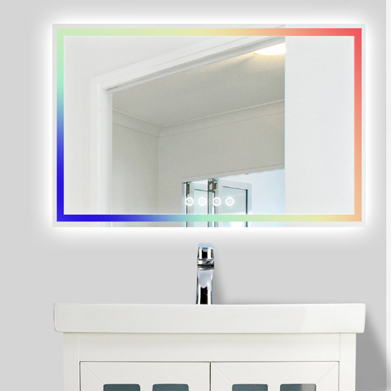 Miroir de salle de bain Lan RVB, 32 po x 36 po