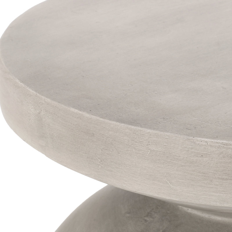 Table de bout d'appoint charmante sans assemblage - console de conception moderne en béton léger Essential