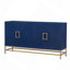 Buffet avec rangement, buffet avec tablettes réglables, poignées et pieds rectangulaires en métal pour la cuisine, le salon et la salle à manger-1225309629