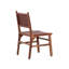 Ensemble de 2 chaises de salle à manger classiques en cuir véritable tissé, structure en bois robuste, confortable et élégant pour toute maison