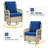 3 Pieces Outdoor Swivel Rocker Chair Set Of 2 With Small Side Table, 360-Degree Swivel Rocking Chair-655032033-655032032