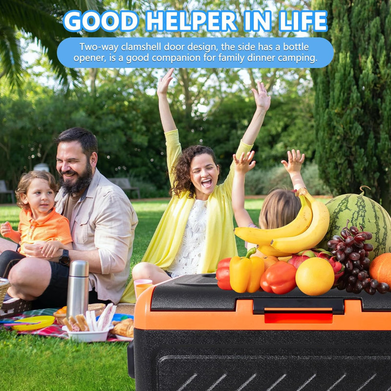 Coolers 12 Volt Refrigerator, 61 Quart(58L) Super Large Single Zone Car Refrigerator, Electric Cooler with 12/24V DC, Car Fridge Portable Freezer Compressor Cooler for Car Truck RV Travel Camping and Home Use