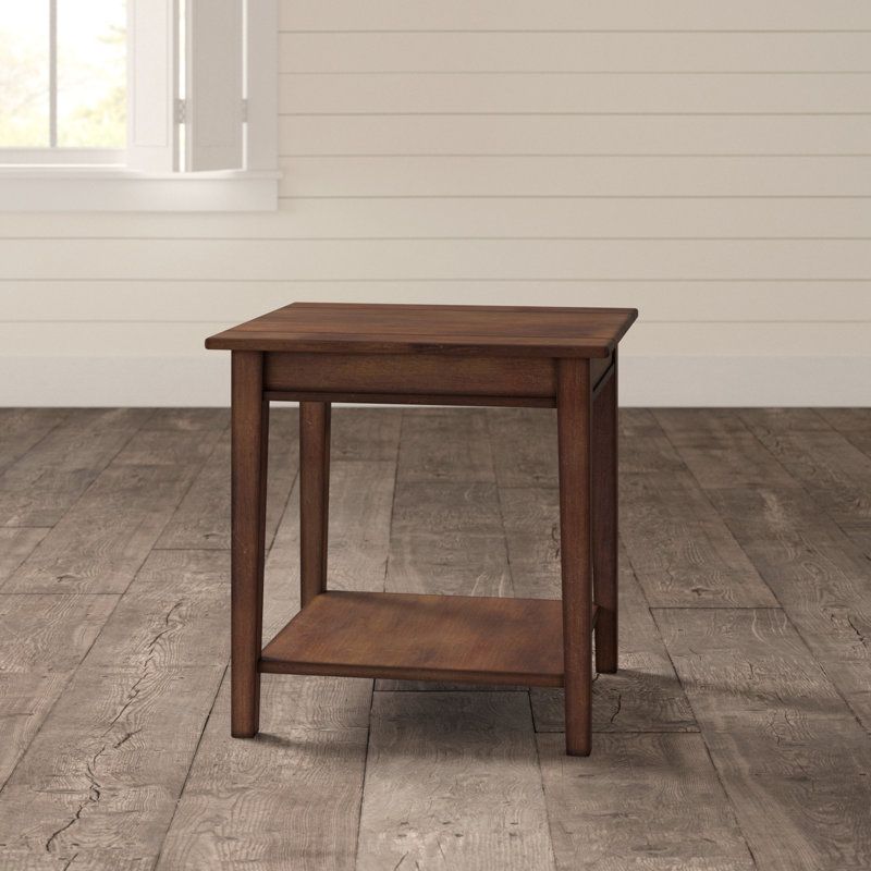Eftim Solid Mahogany End Table