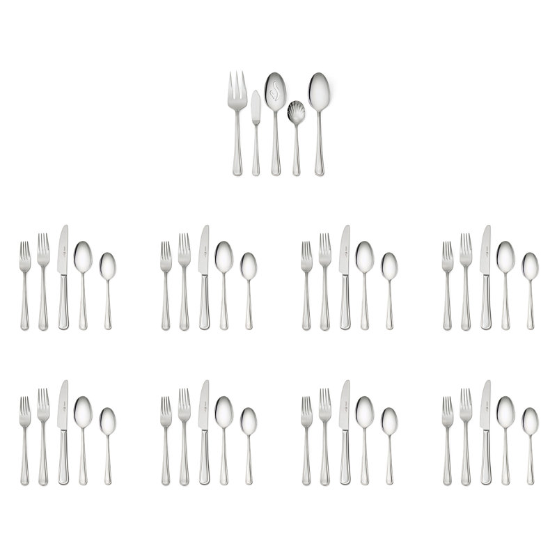 Henckels Cottage 45-Pc 18/10 Stainless Steel Flatware Set