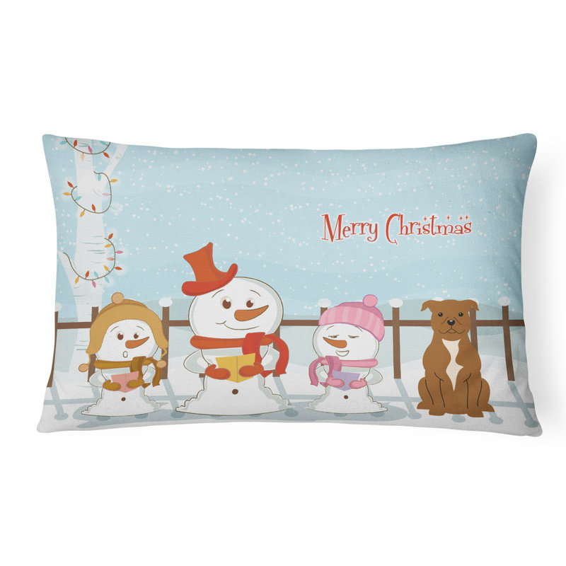 Coussin lombaire intérieur / extérieur Merry Christmas, Brun