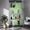 Vitrine à deux portes et 4 portes vitrées avec porte