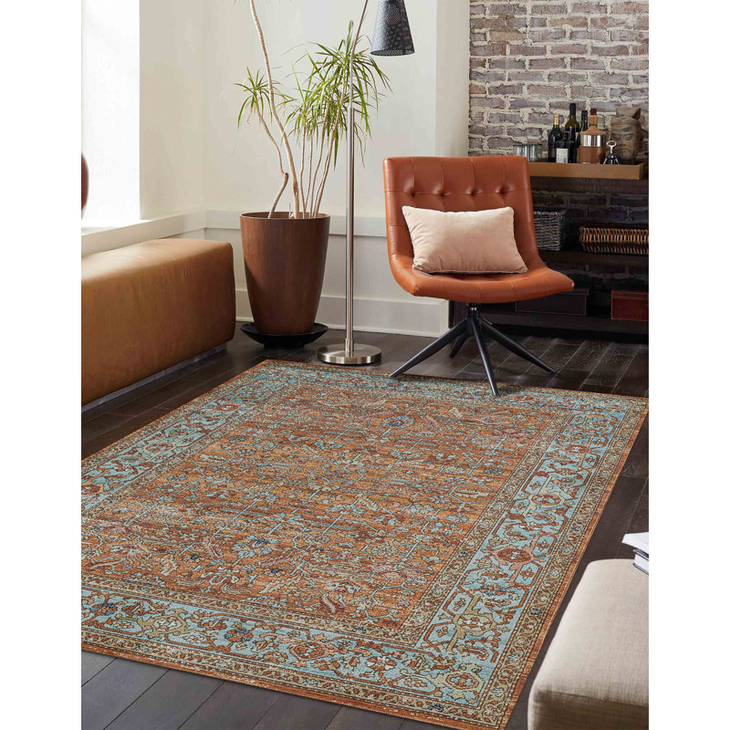 Kaster Orange Rug, Rectangle 5'3" x 7'3"
