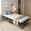 Lit pliant avec matelas, lit d'invité portable sur roulettes, L 75 po x l 46 po