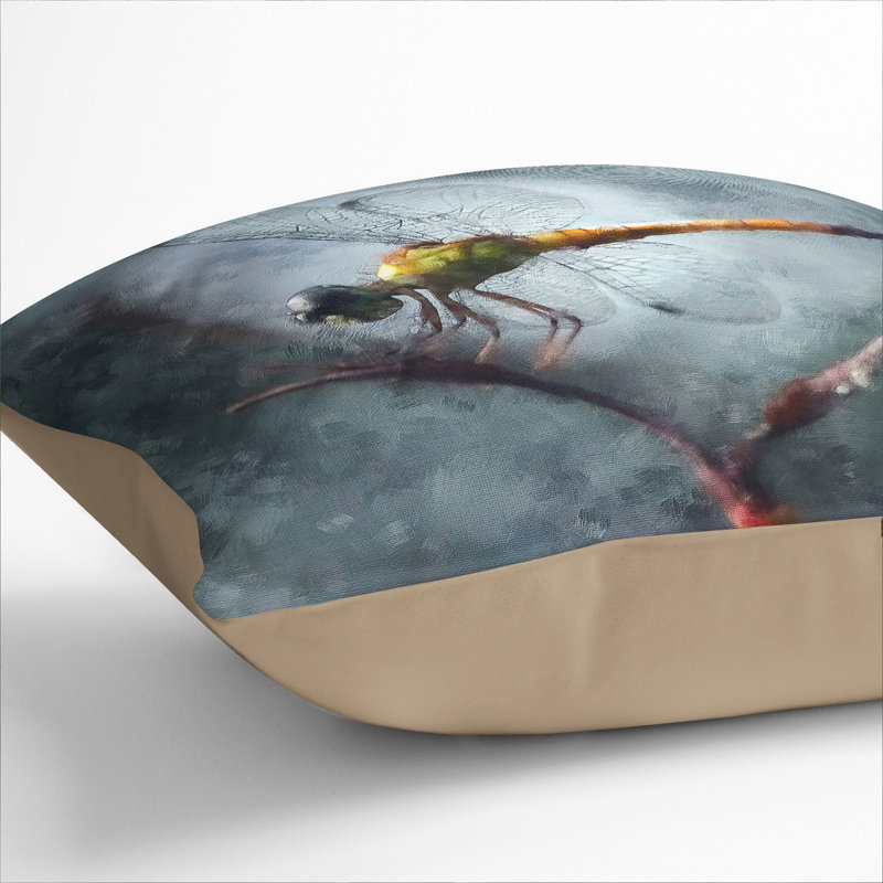 Dragonfly Vol.5 Scatter Cushion, 40cm H x 40cm W x 15cm D, Stone