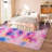 Tie-Dyed Rainbow Fluffy Rugs for Living Room, 5x7 ft Non-Slip Area Rugs Shag Carpet for Nursery Kids Play Room Dorm Office Indoor Modern Plush Carpets-1410916001