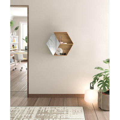 Dao 2 Piece Hexagon Melamine Floating Shelf