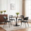 Windsor Modern Armless Dining Chair With Twisted Metal Frame, PU Upholstered-1046837477