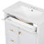 Meuble-lavabo de 30 po avec lavabo, meuble-lavabo avec un tiroir rabattable et deux tiroirs, tablette réglable, bois massif et panneau de fibres à densité moyenne, blanc-118003337