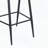 Metal Frame Barstools with Scallop Rattan Backrest – Set of 2, Matte Black-1136153205