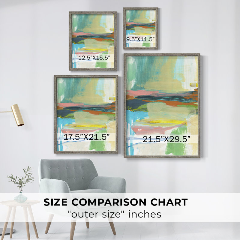 Radiant Horizon III, reproduction encadrée - bois massif, H 15 po x l 12 po