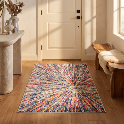 Tapis crème abstrait Kymiere