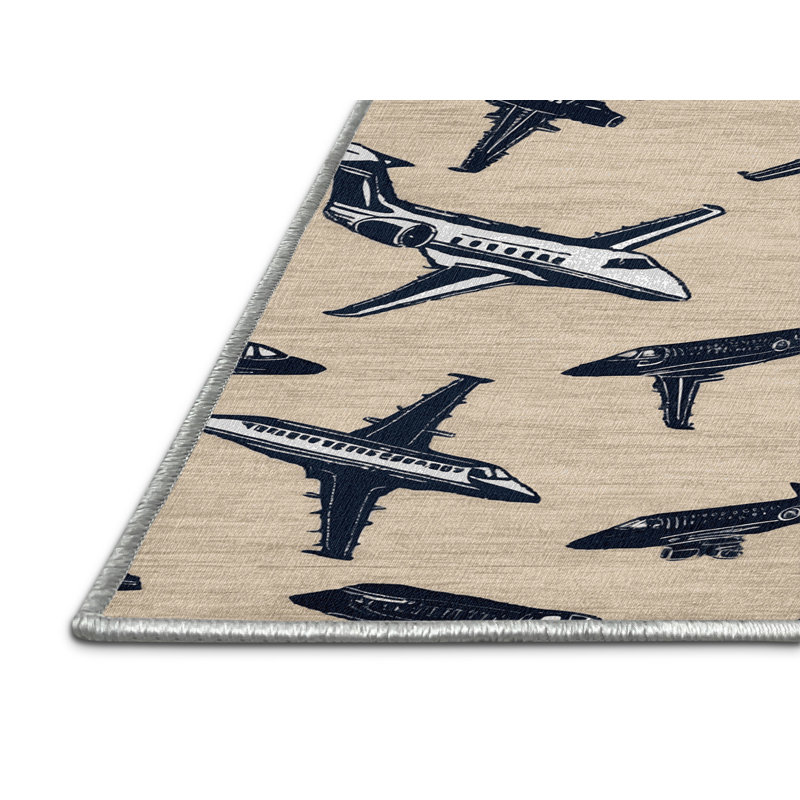 Tapis beige lavable à la machine