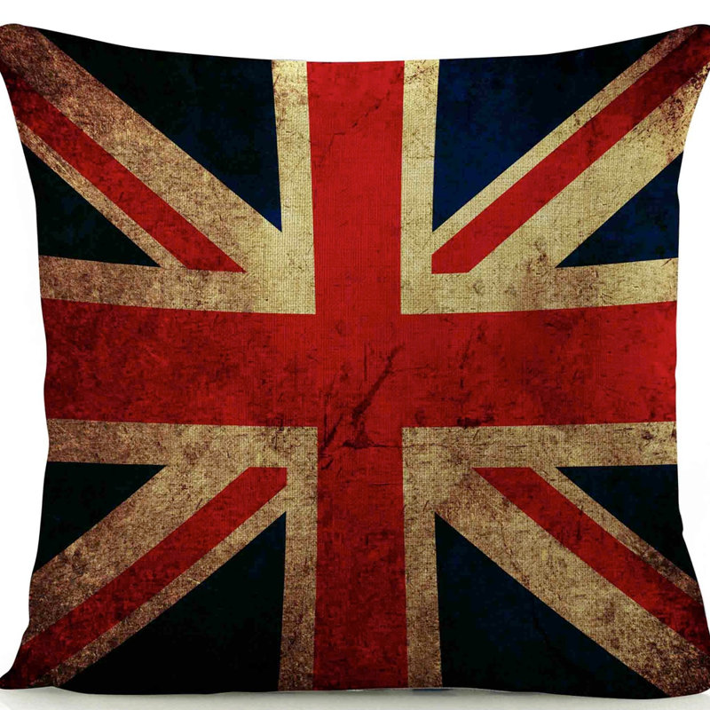  Coussin en lin Union Jack