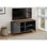 Meuble télé, console de 48 po, meuble multimédia, meuble de rangement, salon, chambre à coucher, stratifié gris, contemporain, moderne
