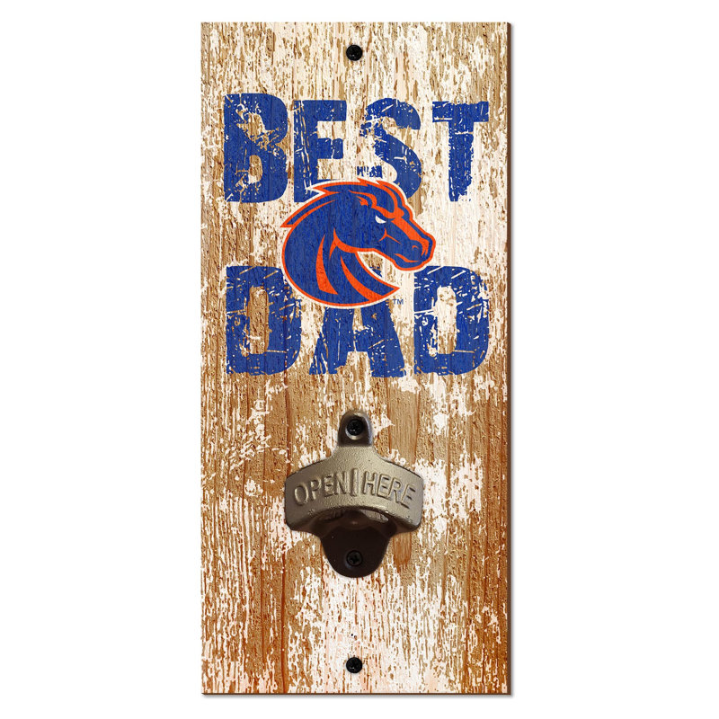 Gold Brass Stainless Steel Bottle Opener, Boise State