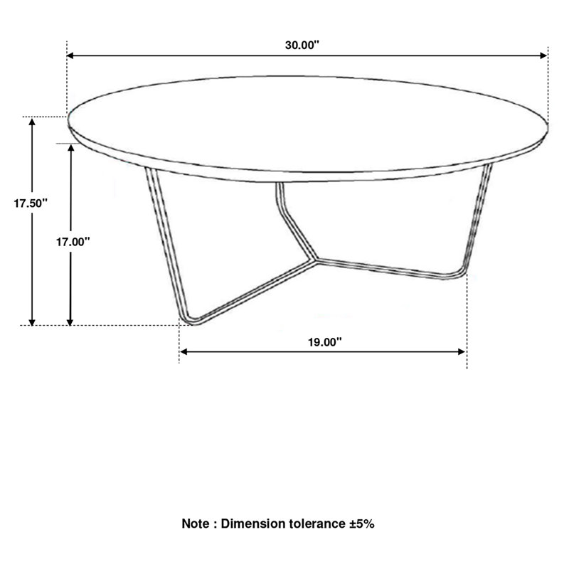 Yaritza Round Mango Wood Coffee Table Natural and Gunmetal