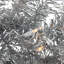 36" Pre-Lit Silver Tinsel Artificial Christmas Wreath  Clear Lights