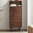 Modern Black Walnut Color Solid Wood Accent Cabinet