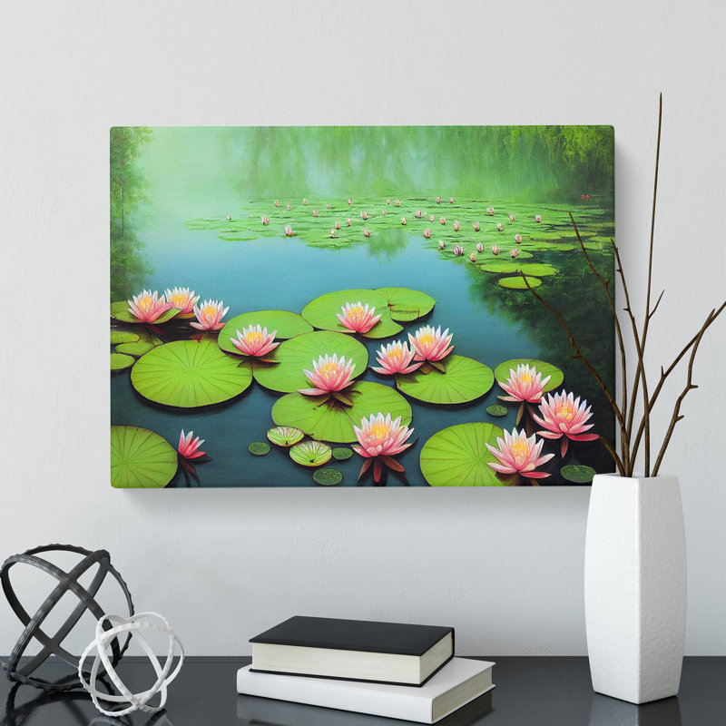 Special Water Lily Pond Vol.2 - Wrapped Canvas, 35cm H x 50cm W x 3cm D