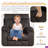 Ilkeston 40.94"W Recliner Sofa with Chenille Comfort, Side Pockets, Fluffy Armrests & 2 Cup Holders-1029880907