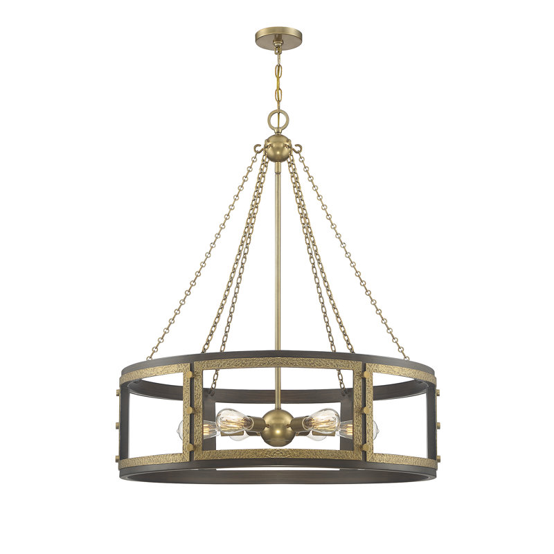 Luminaire suspendu cylindrique unique à 6 lumières Haruhi